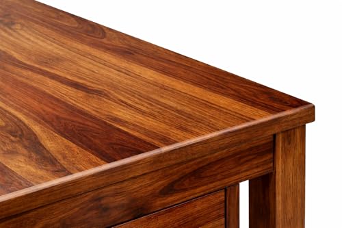 Image of Solid Sheesham Wood Study Table /Office Desk with 3 Drawers - 53 Inch Wooden Computer Table for Home Office & Students (Honey Finish)