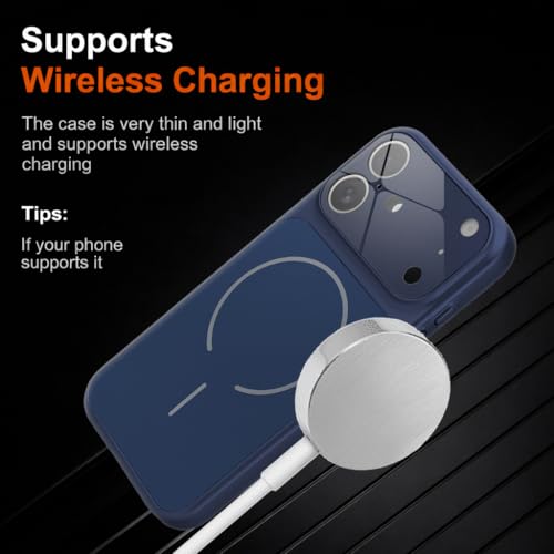 Image of SHINESTAR iPhone 16 Case - Premium Shockproof Protective Cover, Wireless Charging Compatible, Slim & Durable Luxury Back Cover with Camera Protection (Blue)