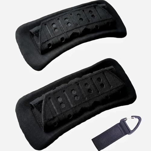 Maxhoo Shoulder Strap Pad for Vest Carrier - 2 Pack Soft Mesh Cushion Shoulder Strap Pads for Plate Carrier, Comfortable Tactical Gear Accessories for Men (Black)
