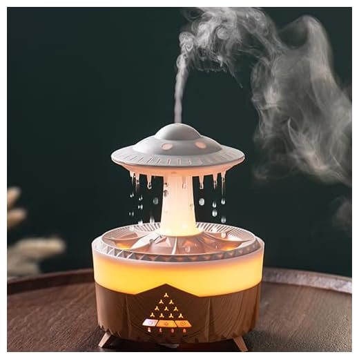 Raindrop Humidifiers for Bedroom -Essential Oil Diffuser with 7 Colors LED Lights,Air Humidifiers,Cool mist humidifier with 4 timers,Vaporizers for nursery,family,bedroom and office(No remote control)