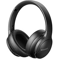 DOQAUS Auriculares Inalámbricos Bluetooth V5.3, 52 Hrs de Reproducción Auriculares Inalambricos Diadema con 3 Modos EQ, HiFi Estéreo,Auriculares Cascos con Micrófono para Móviles/Xiaomi/TV/PC-Negro