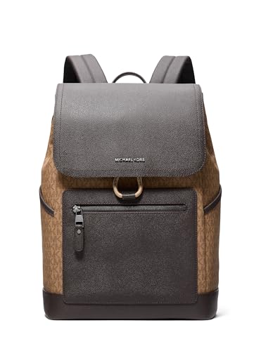 Michael Kors Hudson Travel Rucksack, Light Gunmetal Hardware/Husk Signature