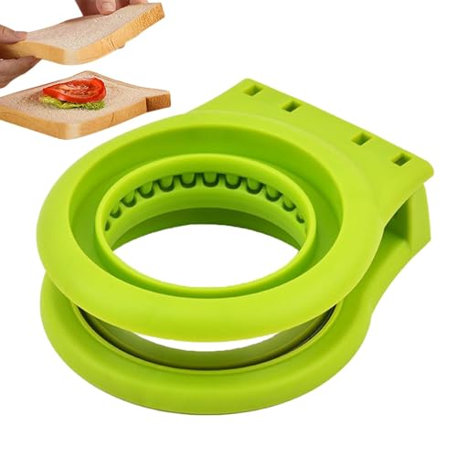 Molde cortador de pan, cortador y sellador de moldes para sándwich | Cortadora y selladora para sándwiches sin corteza | Accesorios de corte de acero inoxidable para hacer tortitas portátiles