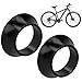 Alomejor Bike Taper Washers, Aluminum Alloy Spacers for Road and Mountain Bike Adjustment, Black 2Pcs for Riders Upgrade and Customization