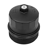 X AUTOHAUX Black Oil Filter Cap Cover 11427521353 Replacement for BMW E60 E63 E64 E65 E66 E53 E70 X5
