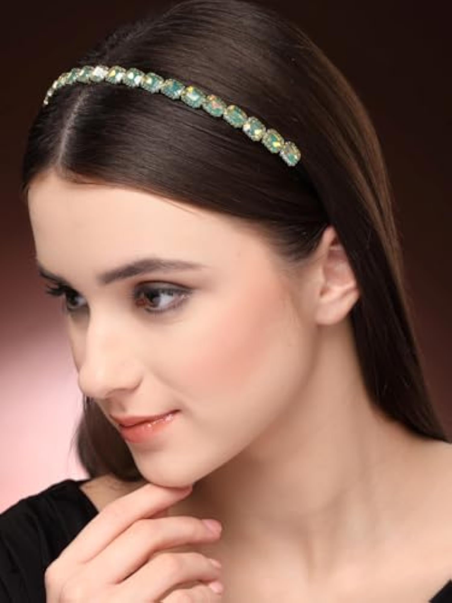 Stone Metal Hairband Headband, Elegant Accessory