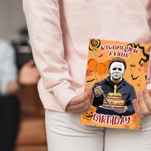 GVMGVM Funny Killer Horror Halloween Birthday Card for Him - image 6