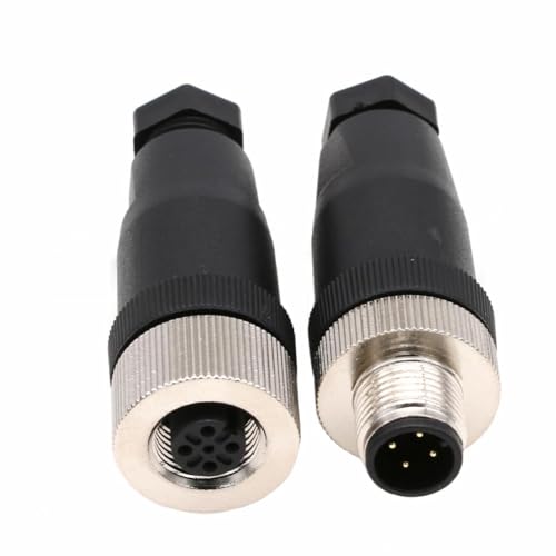 Conector M12 de 4 pines macho y hembra Unifizz recto IP67 para cable de sensor