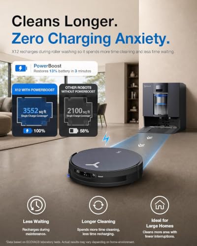 ECOVACS DEEBOT Robot Vacuum and Mop, X12 OMNICYCLONE - image 6