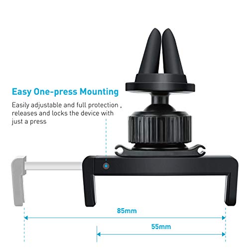 Image of XORB Air Navigator x-Grip Premium Air Vent Universal Car Mount Holder for All Mobile Phones (Jet Black)