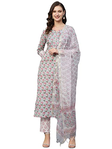 Short pour femme GoSriKi en coton avec pantalon et dupatta noir