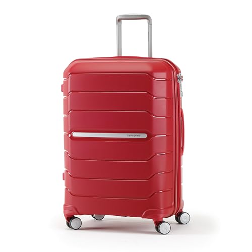 Image of Samsonite Freeform Hardside Expandable with Double Spinner Wheels, Red, Checked-Large Spinner, Freeform Hardside Expandable With Double Spinner Wheels