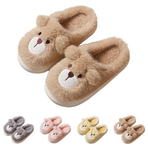 Toddler Boys Girls cute Animal Slippers Indoor House Shoes for Winter Warmth Shoes Cartoon Soft Fuzzy Plush Slippers2