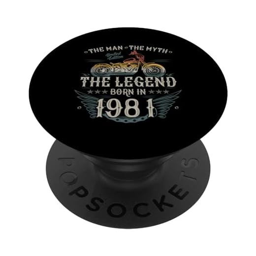 1981 Vintage Cumpleaños Retro Edición Limitada Hombres Mujer PopSockets PopGrip Intercambiable