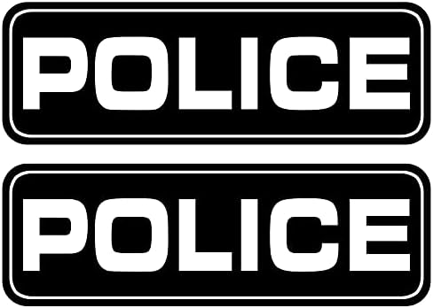 Police Car Magnetic Sign For Off Duty Officers 18"×6" (2 Pack) (Black) image 5