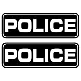 Police Car Magnetic Sign For Off Duty Officers 18'×6' (2 Pack) (Black)