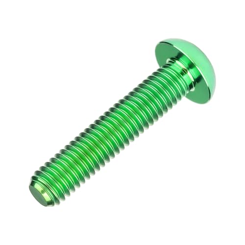 Image of Titanium Bolt M4x6 8 10 12 15 20mm Hex Head Screws for Bicycle Pack of 4 (Green, M4x20mm)