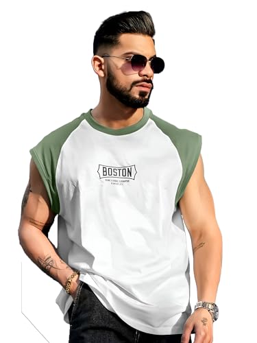 Image of Maniac || Mens || Printed || Round Neck || Raglan Sleeveless || Cotton || T-Shirt
