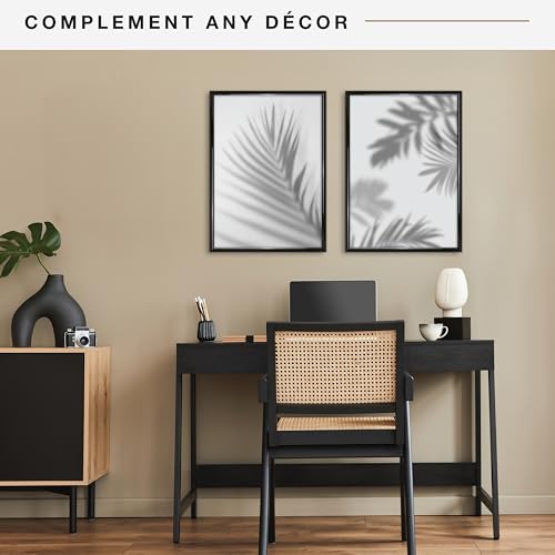 MCS Trendsetter 20x28 Poster Frame Black High-Gloss, Vertical & Horizontal Wall Hanging Large Picture Frame for Photos, Posters & Art Prints (2-Pack)