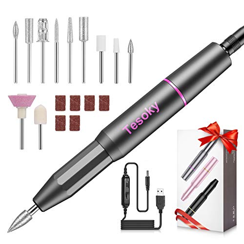 Upgraded Electric Nail Drill Bits Set, Professional Electric Nail File Machine for Acrylic