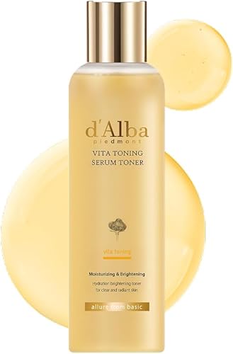 d'alba Piedmont White Truffle Vita - Tónico de suero tonificante, piel de vidrio con doble vitamina para el cuidado de la piel, hidratante facial