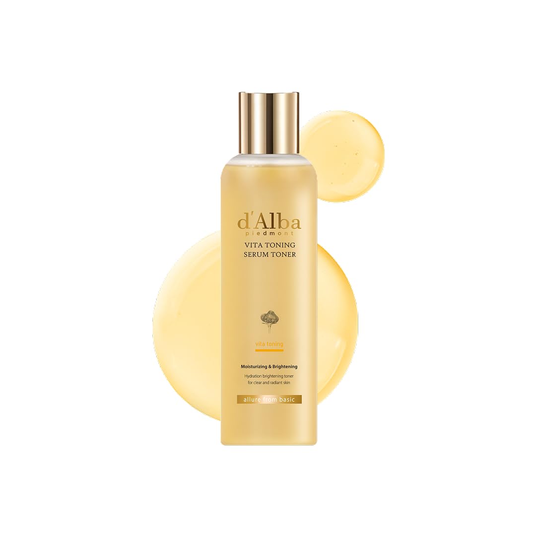 d'alba Piedmont Weißtrüffel Vita Toning Serum Toner, Glashaut-Effekt mit Doppel-Vitamin-Hautpflege, Gesichtsfeuchtigkeitspflege (180 ml)
