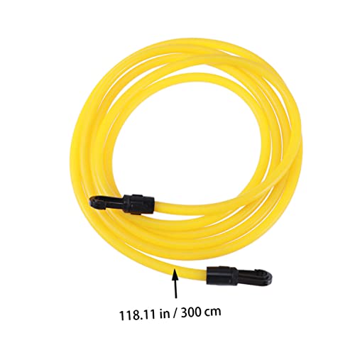 Abaodam Swim Resistance Belt Set Swim Training Band with Neoprene Waist Strap Elastic Exerciser Storage Mesh Bag for Swim Resistance Training Yellow