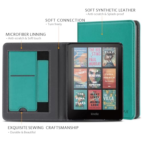 Image of CoBak Stand Case for 7 inch Kindle Paperwhite 12th Gen 2024 and Kindle Colorsoft with Hand Strap - Compatible with iPhone MagSafe, for Samsung,for Belkin /Anker Wireless Charging Pads, Auto Sleep Wake