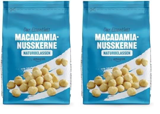 by Amazon MACADAMIA-NUSSKERNE, Ungesalzen 200 g (Pack of 1) (Packung mit 2)