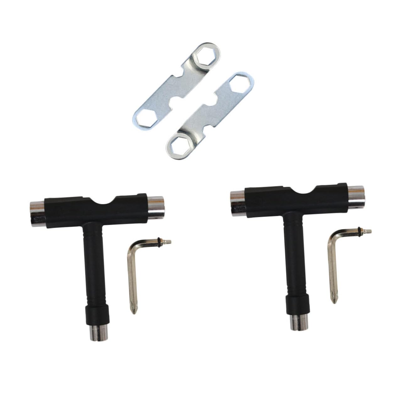 Gogogmee 4-pc Skateboard Tool Kit Allen Key T-Shape Wrench for Skateboard Repair Maintenance