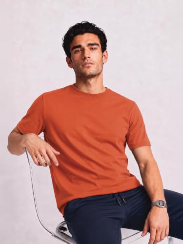 Image of Van Heusen Men's Crew Neck T-Shirt - Soft & Breathable Cotton | Regular Fit | Comfortable Everyday Casual Wear | Short Sleeves | Summer Favorite |Solid Colors | Style 60052|Available in Pack of 1 & 2