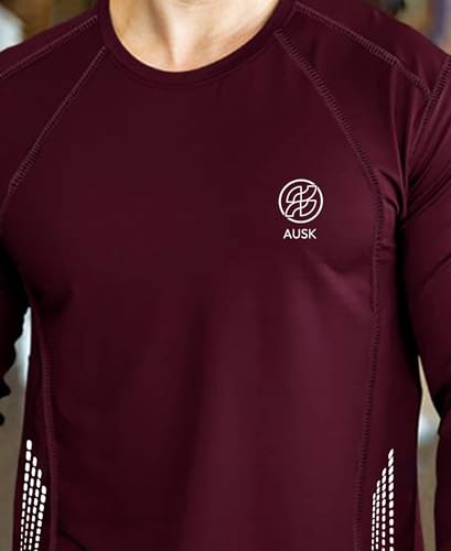 Image of AUSK Men Polyester Tshirt || Mens Full Sleeve Sports Regular Fit T-Shirt