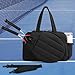 Yiju Tennis Bag for Women Racket Bag with Side Pockets Paddle Waterproof Holds 2 Rackets Lightweight Tennis Tote, Black
