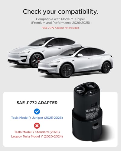 Image of Spigen J1772 Charging Adapter Door Dock for Tesla Model Y Juniper & YL | Only Premium and Performance 2026 /2025 - J1772 Charging Adapter Not Included