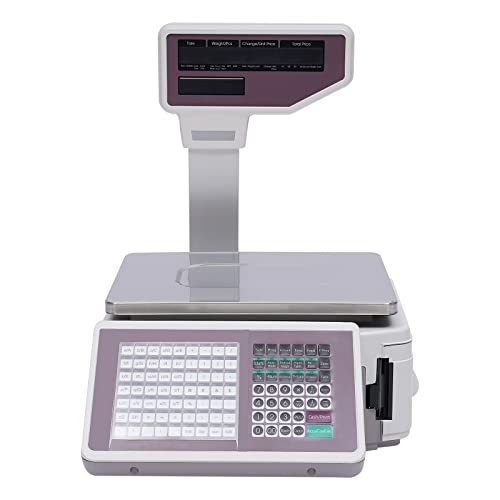 Price Computing Scale with Thermal Label Printer, Commercial Label Printing Scale with LCD Screen Display & 63 Shortcut Keys, Weighing from 0.44lbs Up to 66.13lbs