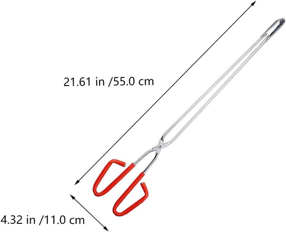 Cabilock 2pcs Stainless Steel Trash Tongs Portable Garbage Picking Pliers for Outdoor Cleanup and Barbecue Supplies Lightweight and Design for Easy
