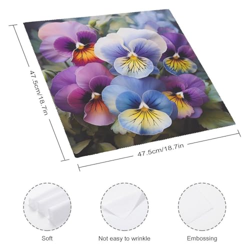 Servilletas de Tela Estampadas Pansy Perfection 2 Pzas miniatura 2