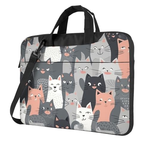Cute Cat Pattern Laptop Bag para portátiles 14 pulgadas miniatura 1