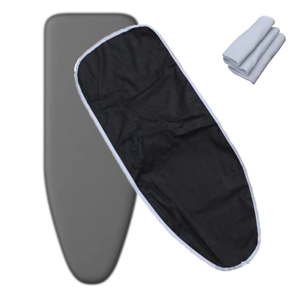 KFGISD, With Padding 13x43In Ironing Board Replacement Pad And Cover,Iron Board Cover Adjustable ,Ironing Board Covers(Silver,12x36 Inch (30x90 Cm))