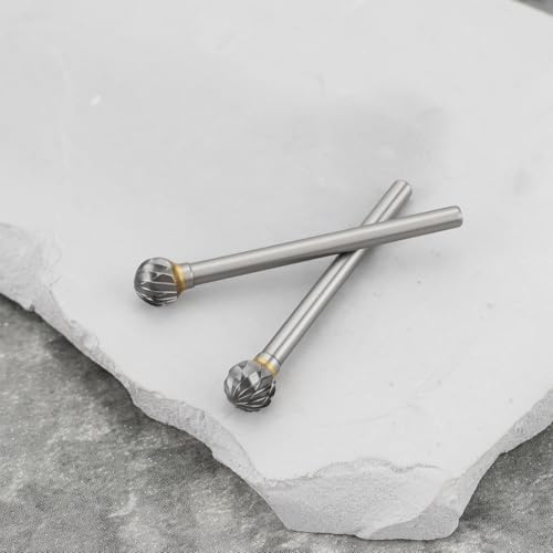 Image of 10pcs 6x6mm Solid Carbide Milling Cutter Compatible with Dremels Proxxon Ball Engraving Machine