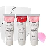 Flavored Body Kiss Edible Massage Cream for Sensual Massage, Strawberry, White Cherry and Orange...