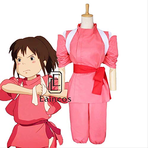 BELUNOT Anime Spirited Away/Sen to Chihiro no Kamikakushi Ogino Chihiro Cosplay Costume Red Uniform Full Set L