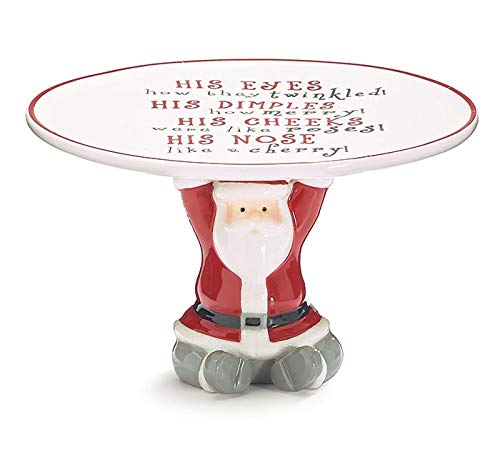 burton+BURTON Santa Pedestal Cookie Plate with Message, 6
