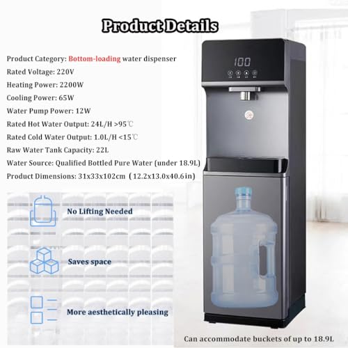 Distributeur d'eau à chargement par le bas avec 5 températures pour bureau