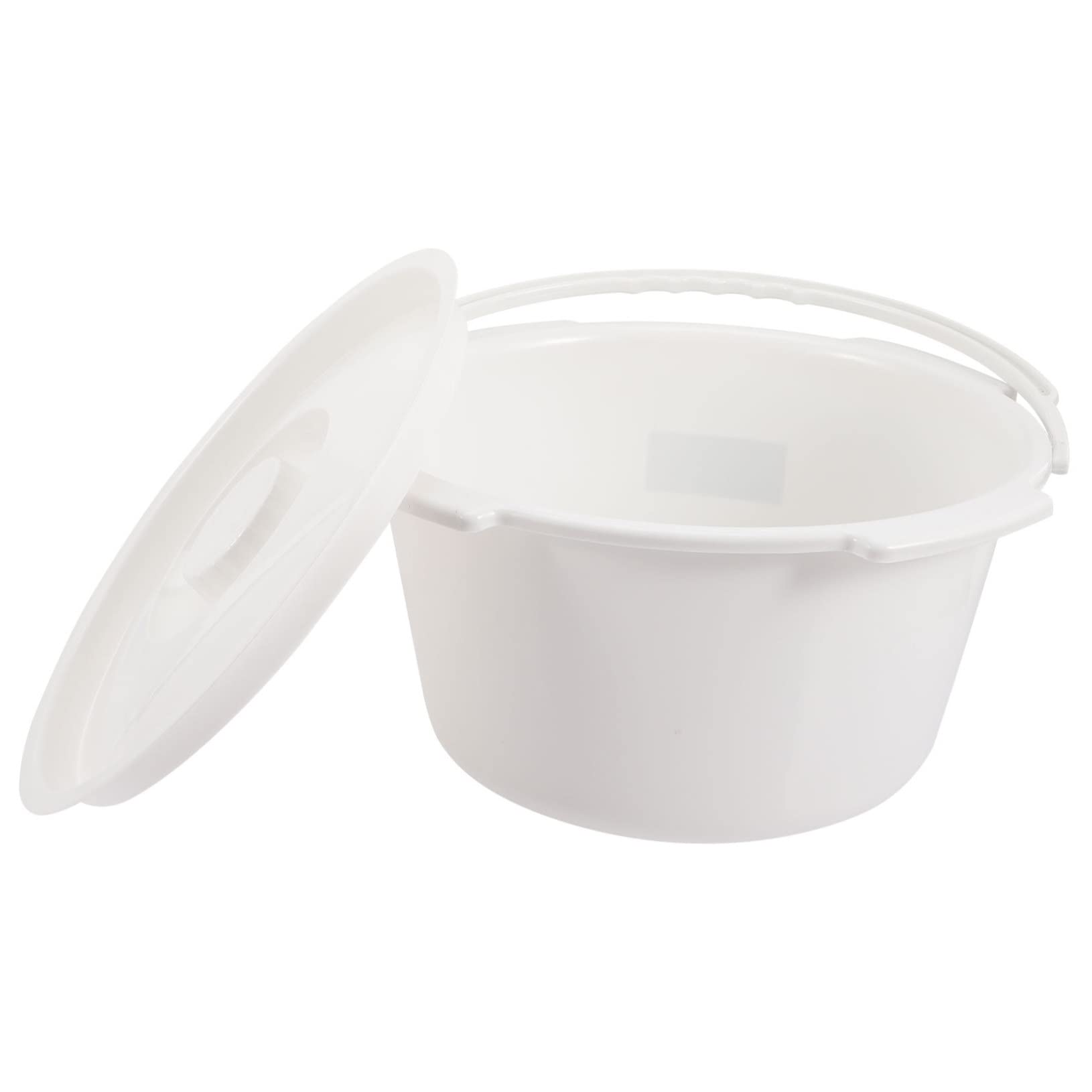 Orinal con Tapa para Mayores, Cubo PP Reforzado Blanco