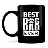 QICLM Dog Dad Mug, Best Dog Dad Gifts for Men Ceramic Coffee Cup, Puppy Pet Lover Owner Gifts for Birthday Christmas Coffee Tea Mugs 11 oz