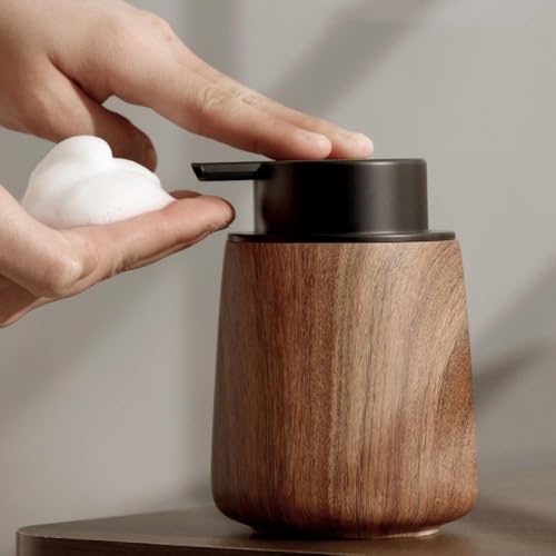 Flacon moussant pour économiser le savon, distributeur texture bois - 4