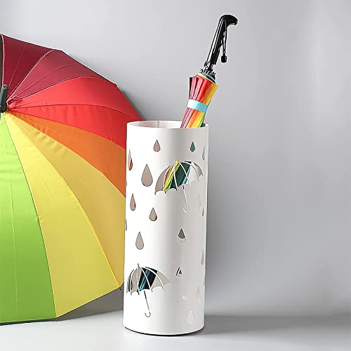 Porte-parapluies en métal gain de place avec support bâton de marche - 5