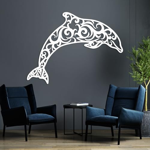 Décoration murale côtière en métal dauphin idée cadeau idéale