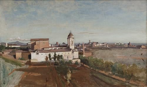 Art reproduction Trinità Dei Monti Corot affiche toile 60x90cm